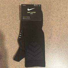 Nike Vapor Crew Dri-Fit Black Socks Nwt Black Breathable Socks For Workout, Black Breathable Workout Socks, Breathable Black Workout Socks, Comfortable Black Socks For Workout, Comfortable Black Workout Socks, Sporty Black Socks For Gym, Black Anti-odor Socks For Gym, Black Anti-odor Gym Socks, Sporty Black Gym Socks