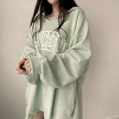 Product information: Fabric name: Cotton Main fabric composition: Cotton Size: M.L.XL.XXL Version: Loose Style: Vintage/Casual/Sweet/Preppy Combination form: Single piece Sleeve length: long sleeveSize:Unit:cm Oversized Letter Print Casual Hoodie, Oversized Casual Hoodie With Letter Print, Casual Green Hoodie For Leisure, Oversized Green Casual Hoodie, Spring Hip Hop Hoodie Top, Oversized Hip Hop Tops For Spring, Hip Hop Hoodie Top For Spring, Cotton Leisure Hoodie, Trendy Cotton Hooded Top