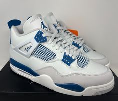 Nike Air Jordan 4 Retro 2024 AJ4 Military Blue Shoes FV5029-141 Size 13 Casual Air Jordan 4 With Air Cushioning, Casual Air Jordan 4 Low-top With Air Cushioning, Casual Low-top Air Jordan 4 With Air Cushioning, Air Jordan 4 For Sports, Blue Air Jordan 4 Sports Shoes With Branded Insole, Blue Low-top Air Jordan 4 Breathable, Casual Air Jordan 4 Breathable Synthetic, Blue Air Jordan 4 With Branded Insole For Sports, Blue Low-top Breathable Air Jordan 4