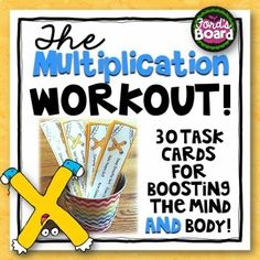 the multiplication workout for kids is shown