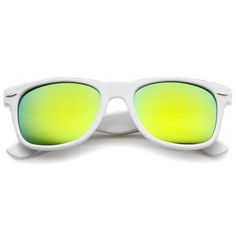 Hipster Fashion Flash Color Mirror Lens Horn Rimmed Style Sunglasses  #sunglass #sunglasses #frame #summer #sunglassla #mirrored #oversized #womens #cateye #bold Classic White Sunglasses For Spring, White Wayfarer Sunglasses With Uv Protection, White Anti-reflective Cat Eye Sunglasses, White Wayfarer Sunglasses With Tinted Lenses, Optic White Sunglasses With Mirrored Lenses For Summer, Optic White Mirrored Sunglasses For Summer, Optic White Anti-reflective Sunglasses For Summer, Summer Optic White Anti-reflective Sunglasses, White Anti-reflective Wayfarer Sunglasses