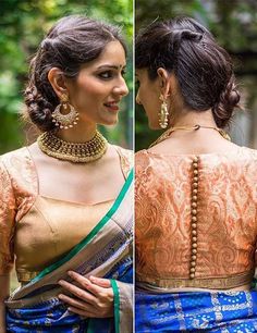 ब्लाउज बैक नेक डिजाइन, Latest Saree Blouse Designs, Saree Bluse, Brocade Blouse Designs, Latest Saree Blouse, Indian Blouse Designs