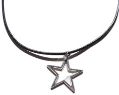 Casual Star Charm Jewelry, Casual Silver Star Jewelry, Casual Silver Star-shaped Jewelry, Casual Adjustable Star Necklaces, Cheap Black Necklaces With Star Charm, Gothic Black Star Necklace, Black Star Charm Choker Necklace, Grunge Y2k Aesthetic, Silver Star-shaped Adjustable Necklace