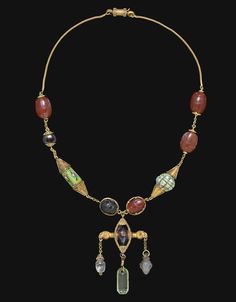 NECKLACE OF ETRUSCAN SCARABS - CIRCA 5TH CENTURY B.C. Imperiul Roman, Ethno Style, Egyptian Jewelry