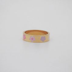 Flower Band Ring Cute Flowers, Pink And Purple