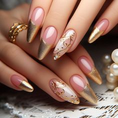 Glitter Gold Nails Golden Glitter, Glitter Nail, Glitter Nail Art, Glitter Nails, Solar