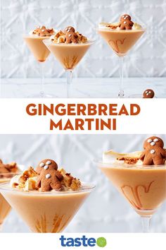 Made with spiced caramel saucevodka and Baileys Irish cream liqueurand topped with gingerbread menthis fun Christmas cocktail is just what the adults orderedcocktail drinks alcohol Gingerbread Martini Recipe, Gingerbread Martini, Xmas Cocktails, Christmas Drinks Alcohol Recipes, Xmas Drinks, Christmas Drinks Recipes, Irish Cream Liqueur, Martini Recipe