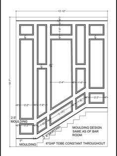 an architectural drawing showing the steps and railings in front of a window with measurements