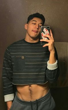 Crop Top Guy, Mens Crop Tops, Crop Top Men, Boys In Crop Tops, Male Crop Top, Mens Crop Top, Gay Outfit, Gay Fashion, Tumblr Boys