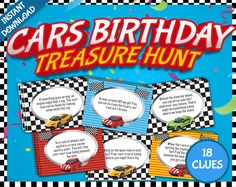 cars birthday treasure hunt game for kids