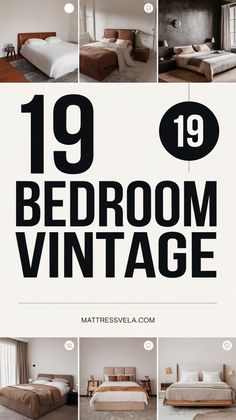 the top ten bedroom vintages are displayed in black and white, with text overlaying them