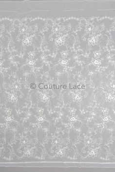 Discover our beautiful floral bridal lace - the perfect material for your dream wedding! This offwhite bridal lace is adorned with exquisite floral patterns, making it the ideal choice for your special day. Experience the elegance of couture lace with sparkling sequins, adding a touch of glamour to your wedding ensemble. Shop now and create a stunning look with our floral wedding lace!  ❀❀ DETAILS ❀❀  Color: Off-White Yarn: Cotton Cording: Yes Sequins: Yes, different kind Beads: No 3D Flowers: N Wedding Lace Embroidered Fabric With Floral Print, White Lace Fabric With Floral Embroidery, White Floral Print Embroidered Lace Fabric, Lace Couture, Wedding Lace, Lace Material, Lace Bridal, Fabric Floral, 3d Flowers