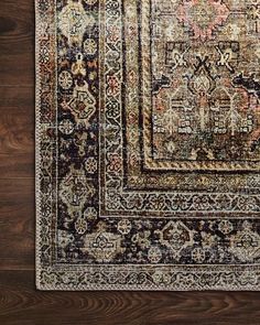 Loloi II Rugs Layla Printed LAY-03 Rugs | Rugs Direct Layla Olive Charcoal Rug, Rug Walmart, Beautiful Bed Designs, Style Tiles, Alexander Home, Charcoal Rug, Vintage Borders, Loloi Rugs, Up House