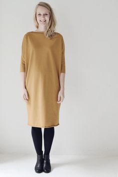 jersey dress oversized shirt dress mustard by aempersand on Etsy Oversized Jersey Dress, Wide Dress, Mustard Dress, Oversized Jersey, Oversized Shirt Dress, Mustard Dressing, Oversized Dress, Handmade Clothes, Oversized Shirt