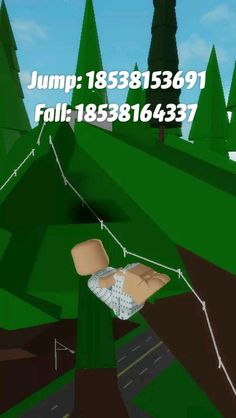 an animated image of a person on a hammock in the middle of a forest