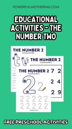 the number two worksheet is shown with numbers on it and an addition for each student