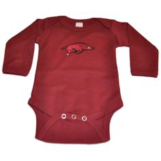 Arkansas Razorbacks TFA Infant Baby Crimson Long Sleeve Creeper Outfit Arkansas Razorbacks Logo, Creepers Outfit, Creeper Outfit, Baby Fall, Arkansas Razorbacks, Baby Outfit, Creepers, Arkansas, Ncaa