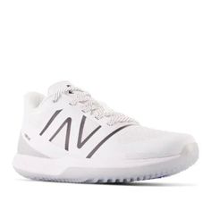 New Balance Turf Cleats New Balance White Running Shoes With Textured Sole, White Walking Shoes With Textured Sole, White New Balance Walking Sneakers, Turf Cleats, New Balance White, Athleisure Sneakers, White Running Shoes, Pink Running Shoes, Red Sneakers