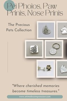 Turn your special memories of your pet into timeless treasures with these beautiful keepsakes from the Precious Pets Collection by A Timeless Impression.  I offer so many different ways to memorialize your beloved companion.  Shop the link or contact me to custom design something special for you. Paw Print Pendant, Pet Memorial Jewelry, Bone Pendant, Special One