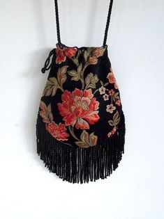 Hippie Bags, Sewing Purses, Embroidery Bags, Festival Bag, Black Cross, Bohemian Hippie