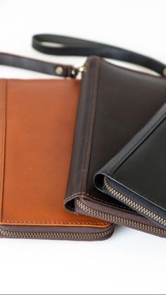 60% OFF on all products now: https://vellaire.com/collections/leather-clutches-wristlets

- Two separate sections with a zipper pocket in the middle

- Each side has 4 cardholder pockets total of 8

- Each side has one big pocket for money total of 2

Size: L:8" W:4.25" D: 0.75" inches Leather Wallets, Personalized Leather, Wallets For Women