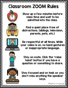 classroom zoom rules for students to use on their laptops and other electronic devices in the classroom