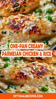 one pan creamy parmesan chicken and rice