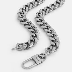 This 13mm Cuban chain comes in four lengths and finishes with our signature Glyph carabiner clasp. Can be worn on its own or layered with other chains and pendants.
Materials: Stainless Steel Metal Chain Necklace For Everyday Use, Everyday Jewelry With Chain Link Strap, Everyday Link Chain Necklace With Adjustable Chain, Everyday Link Necklaces With Lobster Clasp, Trendy Necklaces With Lobster Clasp For Everyday Use, Trendy Necklaces For Everyday Use, Everyday Oval Link Necklace With Carabiner Clasp, Modern Link Necklace With Chain Strap, Silver Necklace For Everyday Use