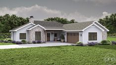 this is a computer rendering of these ranch house plans