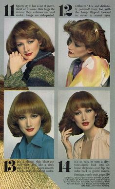 1977 Fashion, 70’s Hair, Vintage Hairstyles Tutorial, 60s Hair, 70s Hair, 70s Inspired Fashion, Retro Beauty, Hair Magazine