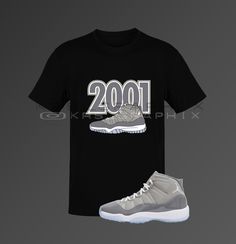 This t-shirt inspired by the Jordan 11 Retro 'Cool Grey' colorway is everything you've dreamed of and more. It feels soft and lightweight, with the right amount of stretch. It's comfortable and flattering for both men and women. This Jordan inspired design is perfect for sneakerheads everywhere!  * 100% combed and ring-spun cotton (Heather colors contain polyester) * Ash color is 99% combed and ring-spun cotton, 1% polyester * Heather colors are 52% combed and ring-spun cotton, 48% polyester * A Sporty Streetwear Shirt For Sports Season, Sporty Streetwear Shirt With Sublimation Print, Casual Streetwear Shirt For Sports Season, Graphic Print Shirt For Sports Season Streetwear, Streetwear Shirt For Sports Season With Crew Neck, Gray Sporty Shirt For Streetwear, Sporty Gray Shirt For Streetwear, Sporty Gray Streetwear Shirt, Gray Streetwear T-shirt For Sports Season