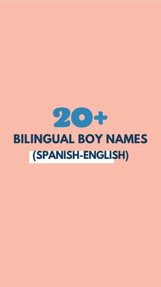 the words bilingual and english are shown in blue on an orange background with black lettering