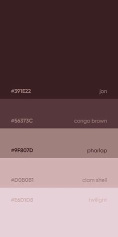 the color scheme for different shades of brown and pink