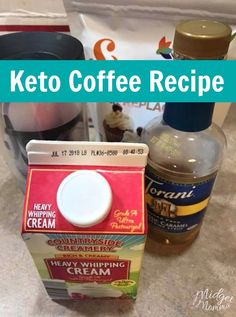 ingredients for keto coffee recipe sitting on a counter