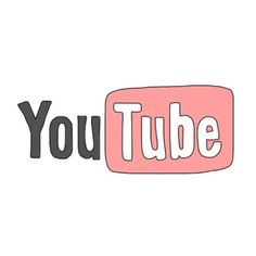 the youtube logo is shown in black and pink