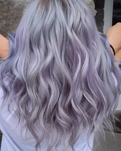 Lavender Grey Hair, Purple Grey Hair, Purple Hair Highlights, Pastel Mermaid, Brown Hair Inspiration