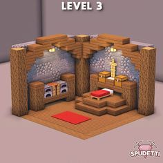 an image of a game room set up with furniture and accessories for the level 4