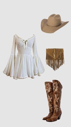 Cowboy Outfits For Women, Traje Cowgirl, Fest Outfits, Mode Hippie