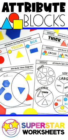 the printable worksheet for preschool to learn how to make geometric shapes and colors