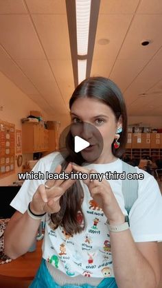 a woman making a funny face while sitting in front of a computer screen with the caption which leads into my third one