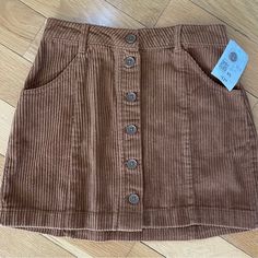 Chestnut Brown Corduroy Mini Skirt Xs Perfect With Boots, Sneakers Or Flats! New With Tags! Measured Flat And Approximate Waist 25” Length 14” Goodwill Finds, Corduroy Mini Skirt, Khaki Skirt, Brown Corduroy, Boots Sneakers, Forever 21 Skirts, Corduroy Skirt, Chestnut Brown, Chestnut