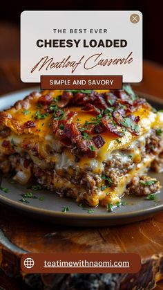 the best ever cheesy loaded meaty casserole recipe is simple and savory