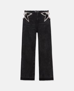 Discover Stella's Dark Wash Black Star Cut-Out Low-Rise jeans today. Free standard shipping is available on all orders. Shop online now. Outfits With Low Rise Jeans, Party Trousers, Stella Mccartney Jeans, Star Cut Out, Baby Boy Dress, Short Denim Skirt, Cute Winter Outfits, Stella Mccartney Adidas, Back Women