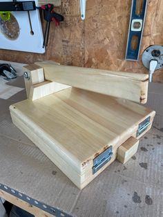 a piece of wood sitting on top of a table