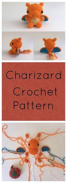 crochet pattern for the charizard crochet dragon