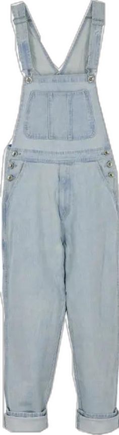 Casual Light Wash Overalls, Casual Medium Wash Overalls, Wide Leg Light Wash Overalls With Pockets, Light Wash Overall Bottoms With Pockets, Light Wash Denim Overalls, Light Blue Trousers, Jumpsuits Casual, Pants Light Blue, Denim Jumpsuits