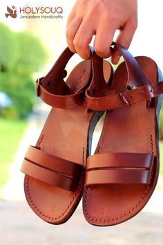 Leather sandal with ankle strap, leather sandal, ankle strap sandals, leather shoes Fashion Collaboration, Leather Slippers For Men, Shoe Making, Men Fashion Casual Shirts