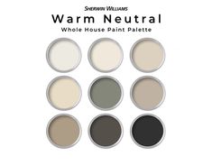 the warm neutral paint palette for sheryln williams's new neutral house paint