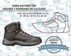 The purchase includes a PDF file with the patterns of this shoe model in all the sizes indicated To make this shoe you need to have lasts like those indicated according to the model you want to make. Measurements are approximated Explanations on how to make a shoe are not included, nor are materials or tools included. You must have them to be able to make footwear HOW TO DOWNLOAD AND PRINT THE FILE Once the purchase is made, the PDF will be ready to download It is important that you first downlo Adult Shoe Pattern Template, Shoe Model, Shoe Pattern, Star Shoes, Diy Shoes, Air Jordan Sneaker, Hiking Boots, Sneakers Nike, Cd