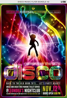 the disco flyer is shown for this event